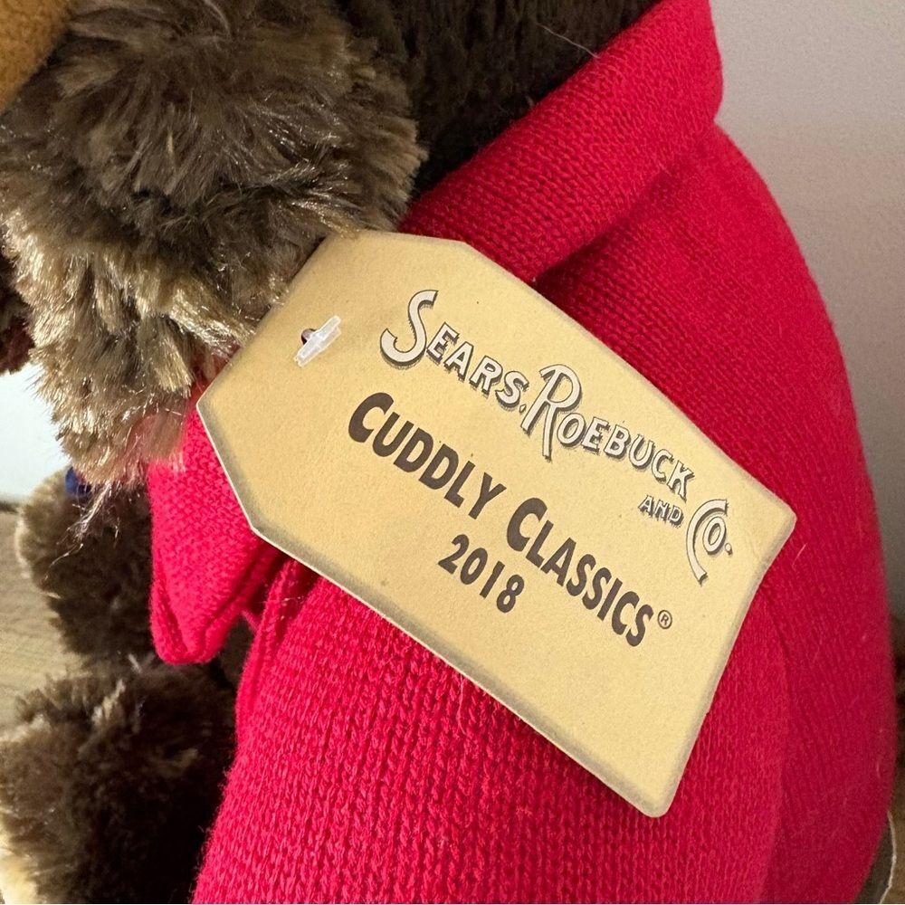 Sears Roebuck Co. Cuddly Classics 20" Large Plush Stuffed Holiday Moose 2018 - Picture 4 of 9